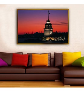 Altın Çerçeveli dekoratif tablo l2102 (Gold)