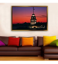 Altın Çerçeveli dekoratif tablo l2102 (Gold)