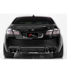 Bmw F10 Uyumlu (2010-2017) Vorsteiner Sağ Sol Çift Çıkış Difüzör (Parlak Siyah) (Renksiz)