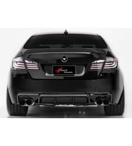 Bmw F10 Uyumlu (2010-2017) Vorsteiner Sağ Sol Çift Çıkış Difüzör (Parlak Siyah) (Renksiz)