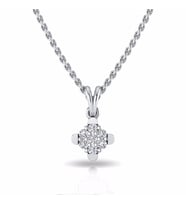 0,13 Karat Pırlantalı Kolye (Altın-Beyaz)