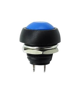 12mm PBS-33B 2 Pin Push Buton Mavi ON OFF 1A 250V Mini Yuvarlak Su Geçirmez Anahtar Momentary Switc