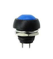 12mm PBS-33B 2 Pin Push Buton Mavi ON OFF 1A 250V Mini Yuvarlak Su Geçirmez Anahtar Momentary Switc
