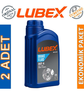 Lubex Brake Fluid DOT 4 Fren Hidrolik Yağı 500 Ml (2 Adet)