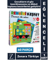 Eğitici El Göz Koordinasyon Parça Bütün İlişkisi Kavrama Çocuk Eğlenceli Oyun RENGİNİ KEŞFET