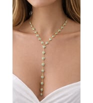 Kadın Kalpli Şık Tasarım Y Model Çelik Kolye (Altın)