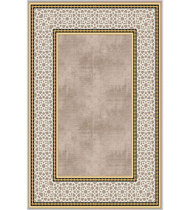 Eliana Home Baskılı, Yıkanabilir Kaymaz Taban Salon Halısı LNA0149-SM39 100x150 cm (Bej)