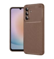 Samsung Galaxy A57 5g Auto Focus Karbon Kapak - Kahverengi