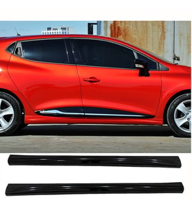Renault Clio 4 R Yan Marşpiyel Seti Mat Siyah Plastik 2 Adet 2012-2019