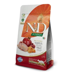 ND Tahılsız Balkabaklı Bıldırcınlı Narlı Kısır Kedi Maması 1.5 Kg