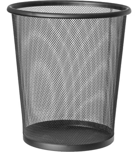 moon Mesh 699768 Kağıt Sepeti File Çöp Kovası Siyah Ofis Çelik, Siyah 12 L Kapasite 26,5 x 29,5 cm
