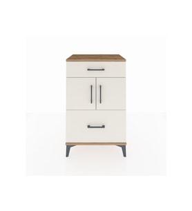 Hyperion Komodin Tek Raflı 2 Çekmeceli 2 Kapaklı 60x44x96 Çam-Aytaşı
