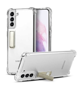 Coverzone Galaxy S21 Plus ?le Uyumlu K?l?f S�per ?effaf Stand Olabilen P�r�zs�z Antishock Emollient Silikon Kapak ?effaf