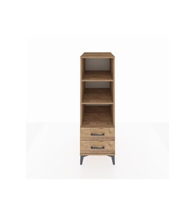 Kronos Dolap 3 Raflı 2 Çekmeceli 44x59x134 Çam-Çam