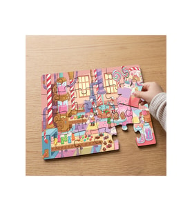 Şeker Fabrikası Tasarımlı 24 Parça Ahşap Çocuk Puzzle