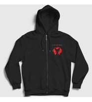 Presmono Unisex Siyah Grim Reaper Müzik Sleep Token Fermuarlı Kapüşonlu Sweatshirt 509280tt