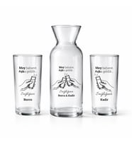 Kişiye Özel Rakı Seti – 2 Adet Rakı Bardağı + Cam Karaf – Hediye Seti