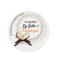 Ramazan Ayı Hediye paketi etiketi 5x5 cm 100 Adet