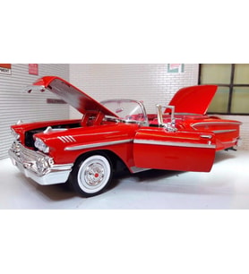 MotorMax 1958 Chevrolet Impala 1/24 Kırmızı Model Araba