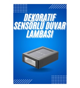 Mey İthalat® Solar Güneş Enerjili Çift Taraflı Duvar Lambası Çift Taraflı Duvar Lamba Güneş Enerjili
