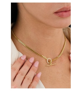 14 K Gold Kaplama 925 Ayar Gümüş Choker Gurmet Zincir