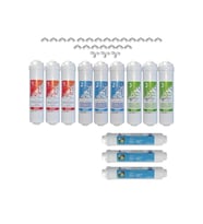 Kapalı Kasa Su Arıtma Cihazı Filtresi Inline 2 Yıllık Bakım Seti (MEMBRANSIZ SET) (Yeşil Yılan)