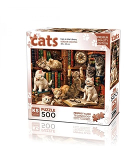 20090 PUZZLE 500 CATS İN THE LİBRARY