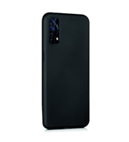 Realme 7 Kılıf Kamera Korumalı Silikon Rubber Arka Kapak (Siyah)