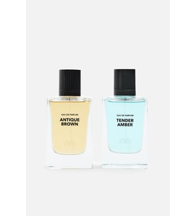 ZARA TENDER AMBER EAU DE PARFUM + ZARA ANTIQUE BROWN EAU DE PARFUM 2 X100 ML