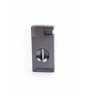 Parmida Çift Torch Pürmüz Gunmetal V-Cut Puro Çakmağı