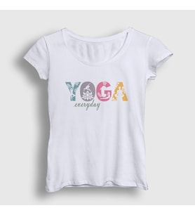 Presmono Kadın Beyaz Everyday Meditasyon Hediye Yoga T-Shirt 508441tt (Beyaz)