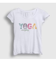 Presmono Kadın Beyaz Everyday Meditasyon Hediye Yoga T-Shirt 508441tt (Beyaz)