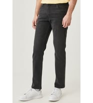 Wrangler Texas Slim Fit Erkek Normal Bel Esnek Pantolon - W12S (Koyu Gri)