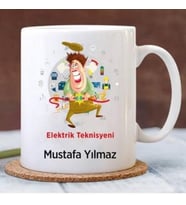 elektrik teknisyenine hediye kupa