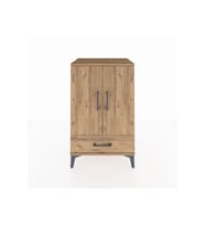 Hyperion Komodin 3 Raflı Tek Çekmeceli 2 Kapaklı 60x44x96 Çam-Çam