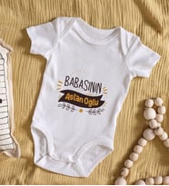 BK Kids Babasının Aslan Oğlu Tasarımlı Bebek Body Zıbın - Model 1
