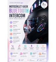 Kablosuz Bluetooth Motosiklet Kask İntercom IPX6 Suya Dayanıklı Model
