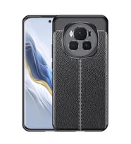 Honor Magic 6 Pro Kılıf Deri Görünümlü Slim Silikon (Siyah)