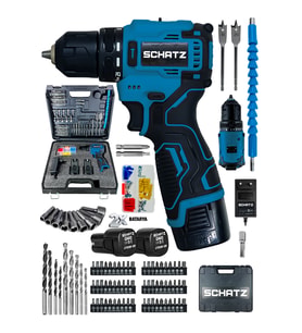 12v Kömürsüz Motor Çift Akülü Şarjlı Vidalama Matkap 84 Parça Set