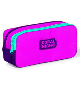 Coral High İki Gözlü Kız Çocuk Mor Eflatun Okul Kalem Çantası