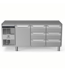 Electrolux Professional Endüstriyel Soğutmalı Tezgah, "heavy Duty", Aısı304, Üst Tablasız, -2°/+10°c, Dijital, Tropikal - 440 Lt, 1 Kapılı + 6x? Çekmeceli EH3H7ACC