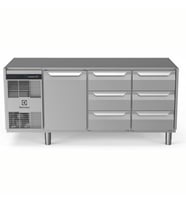 Electrolux Professional Endüstriyel Soğutmalı Tezgah, "heavy Duty", Aısı304, Üst Tablasız, -2°/+10°c, Dijital, Tropikal - 440 Lt, 1 Kapılı + 6x? Çekmeceli EH3H7ACC