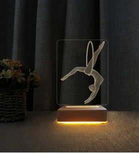 Jimnastik Tasarımlı Lamba Kişiye Özel İsimli 3d Led Masa Lambası Doğum Günü Hediyesi Lamba