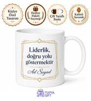 Müdür İçin Kişiye Özel İsimli Baskılı Kupa Bardak İş Hediyesi