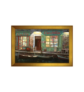 Manzara Temalı Kanvas Tablo 50 x 70 cm Gold Çerçeve