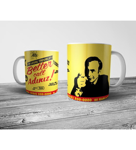 Pixxa  Better Call Saul Kişiye Özel İsimli ve Telefonlu Kupa Bardak