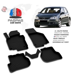 Drs Tuning Golf 5 4D Araca Özel Havuzlu Kauçuk Paspas 2004 ve Üzeri