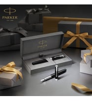 Parker Sonnet Lake Kırmızı Altın Tasarımlı Roller Kalem, İnce Uç, Siyah Mürekkep
