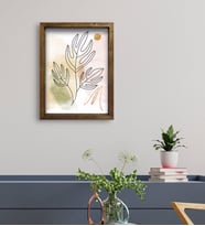 BK Gift Otel Odası Konseptli Doğal Masif Ahşap Çerçeveli Tablo 45x65cm-99