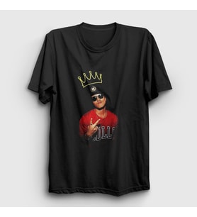 Presmono Unisex Siyah King Müzik Bruno Mars T-Shirt 475610tt